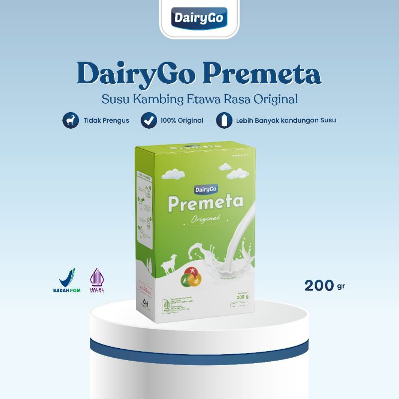 

Susu Kambing Etawa Bubuk DairyGo Premeta Original Box 200g