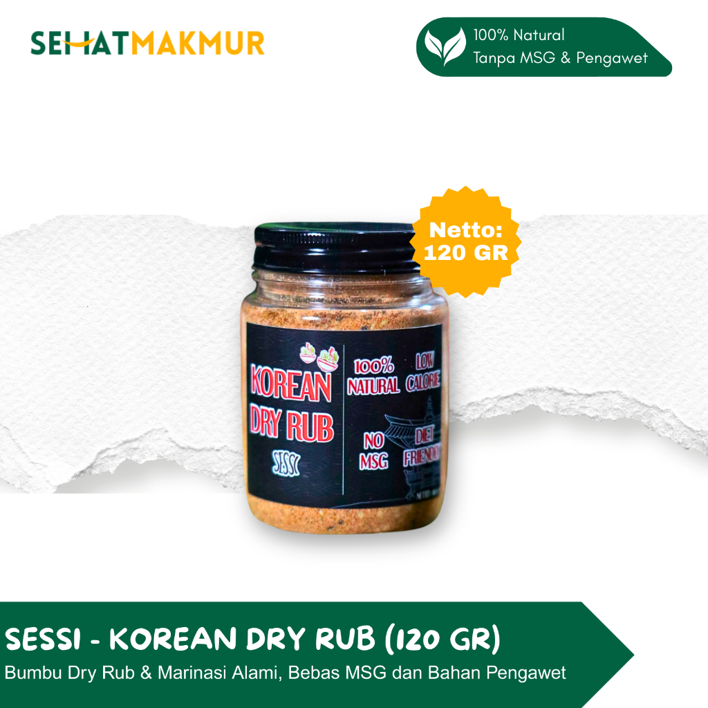 

Sessi - Korean Dry Rub (Bumbu Diet Alami, Rendah Kalori, Marinasi Tanpa Pengawet & MSG)