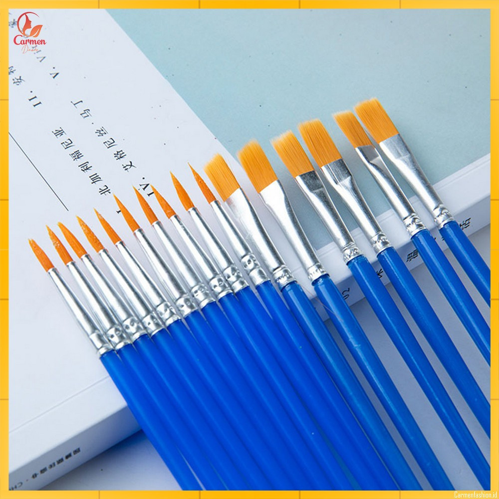 

Kuas Lukis Akrilik Bulu Nilon Cat Air / Set Kuas Lukis Lengkap Ujung Pointed dan Flat CF A98
