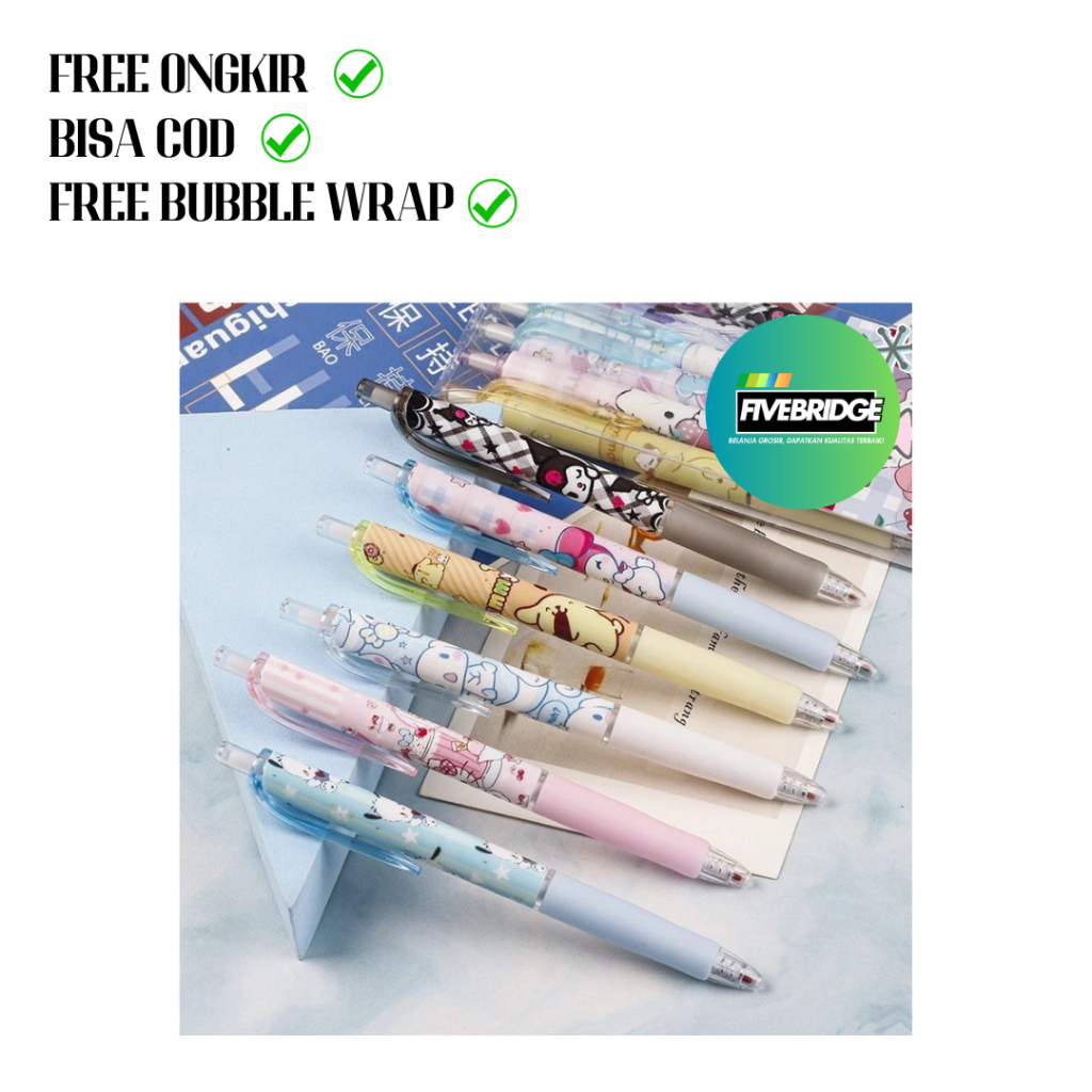 

Pulpen Gel Karakter Sanrio Lucu – Kuromi, Hello Kitty, My Melody, Cinnamoroll – Alat Tulis Anak SD Perempuan Kelas 1 2 3 4 5 Murah Imut Gemas Sekolah