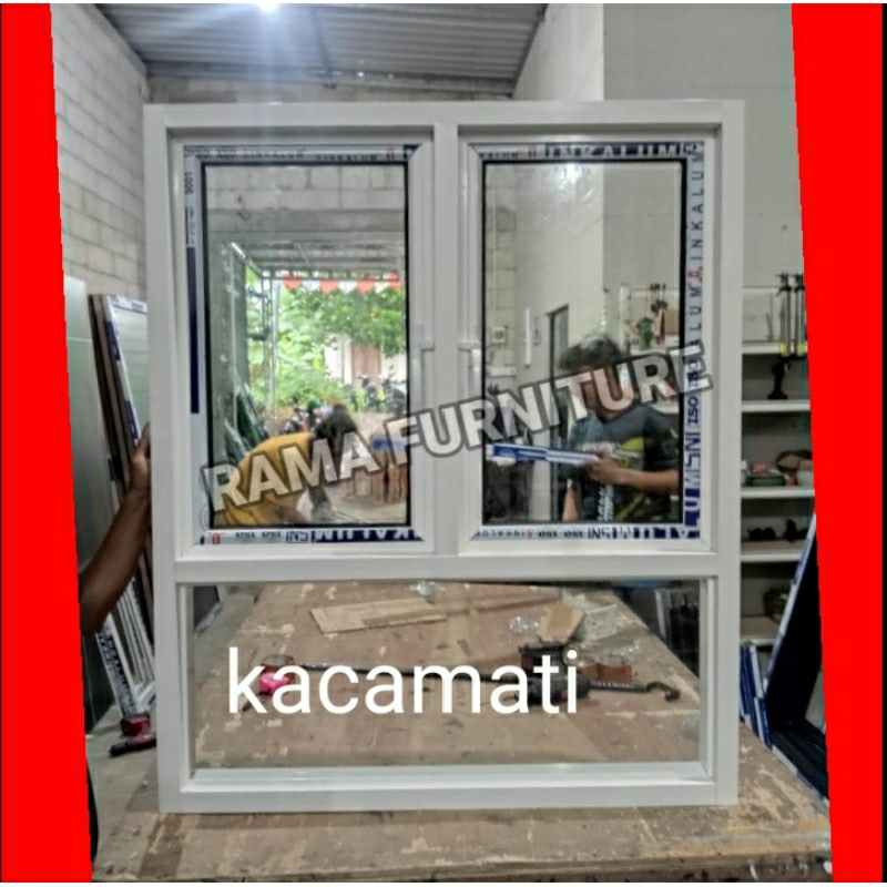 JENDELA 2 SEKAT ALUMINIUM 100x120  100x150