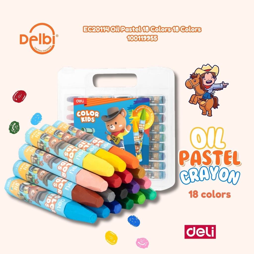 

Oil Pastel 18 Colors DELI KRAYON WARNA CRAYON MINYAK