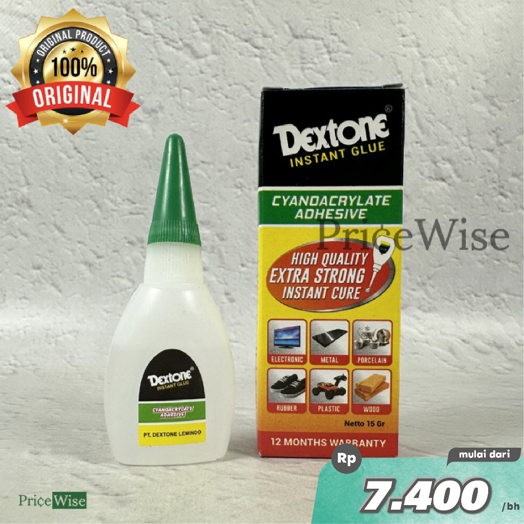 (GROSIR 1 Dus) Lem Tetes Instant Dextone  1 Dus / 600 bh / Cyandacrylate Adhesive