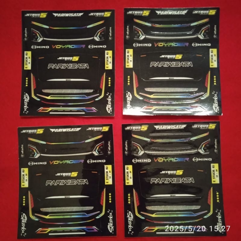 sticker lampu miniatur bus jet bus 5