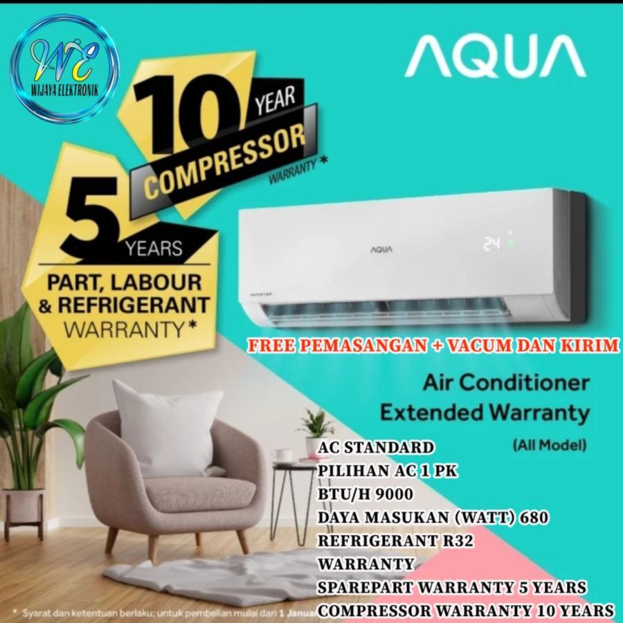 AC AQUA AQA-KR09FQDL+ PASANG DAN ANTAR/ AIR CONDITIONER AC 1 PK KCR09FQDL