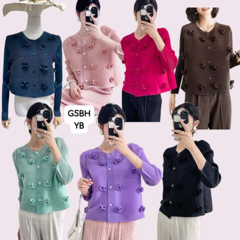 Atasan Blouse Plisket Premium Import Bangkok Atasan Viral Naik Turun