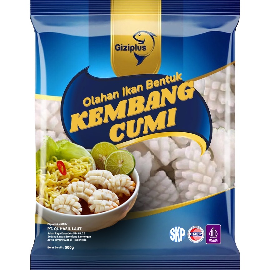 

GIZIPLUS Kembang Cumi 500 Gram - Olahan Ikan Bentuk Kembang Cumi