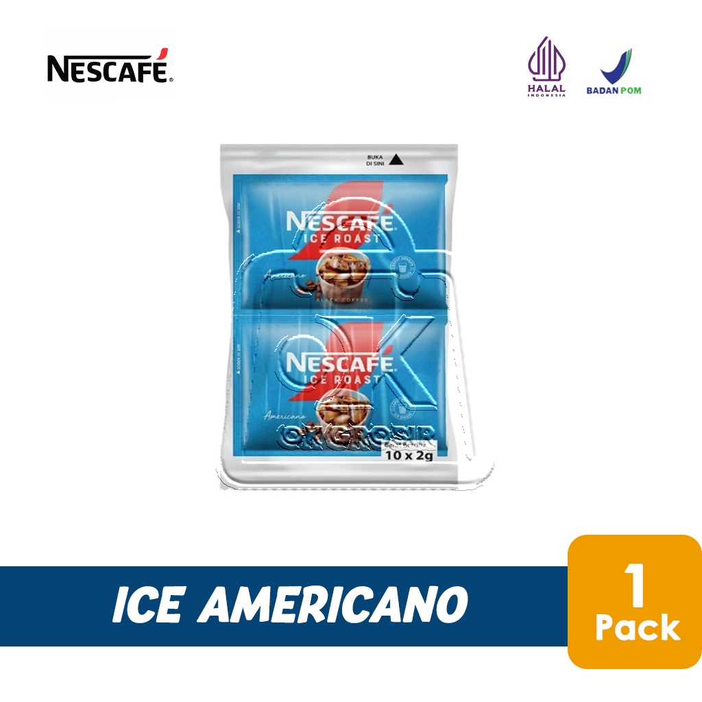 

NESCAFE ICE AMERICANO ICE ROAST Kopi Instan Kopi Bubuk Sachet (isi 10pcs)