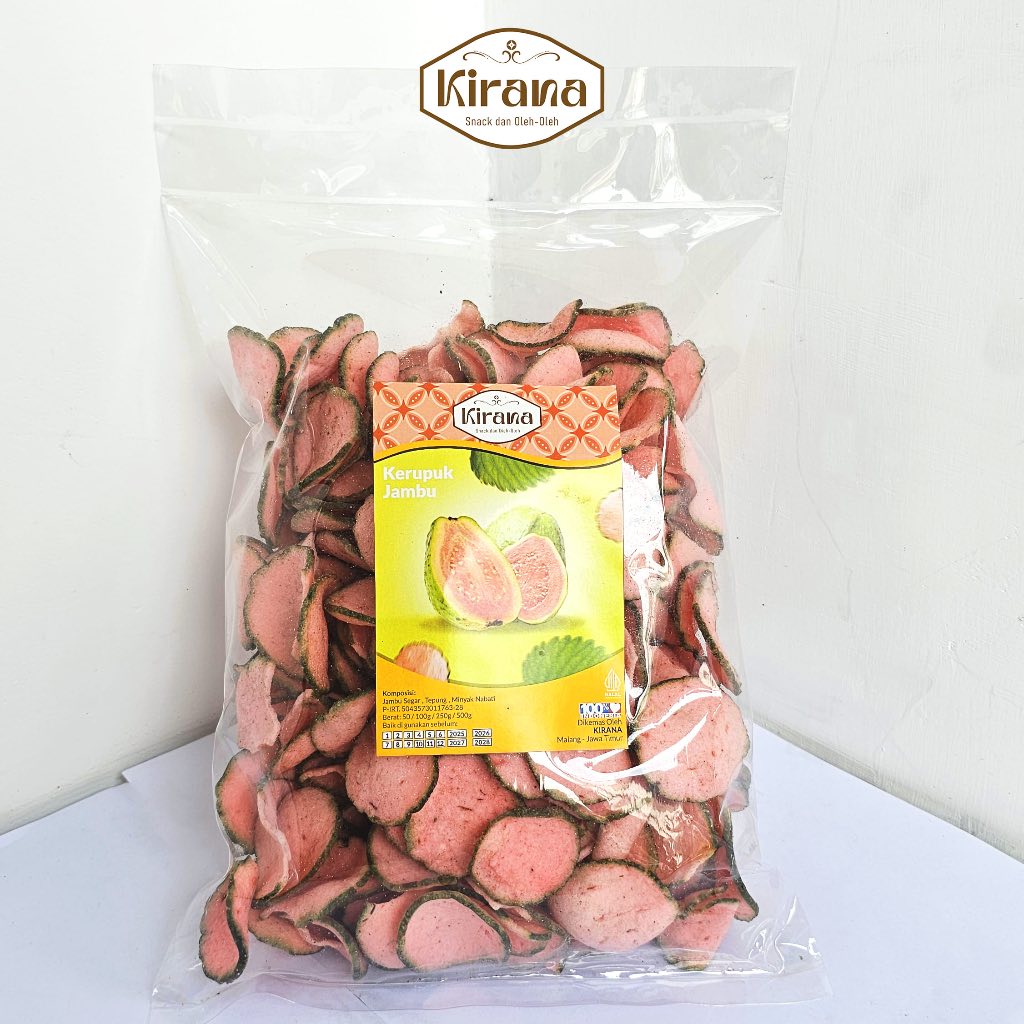 

Kirana Snack Grosir - Kerupuk Buah Kerupuk Jambu 250 gr - Kerupuk Buah/Kerupuk Strawberry/Kerupuk Durian