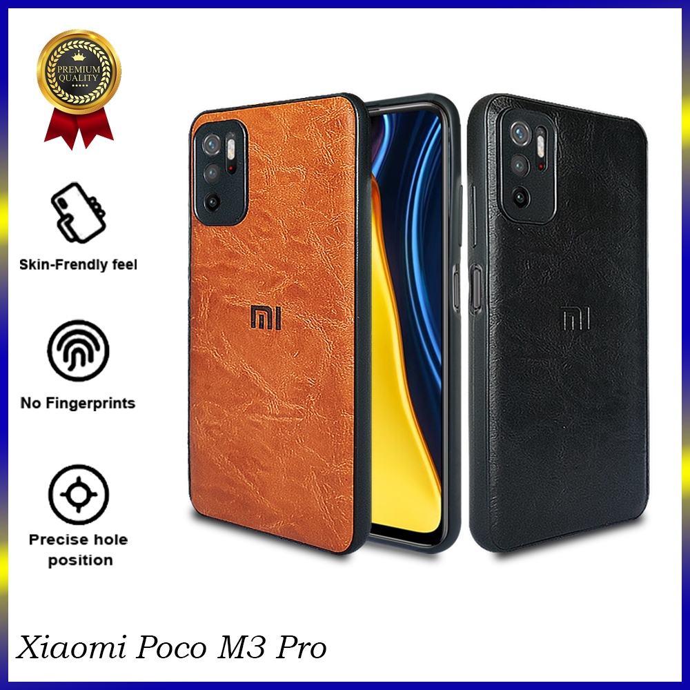 [ CUCI GUDANG ] Case Hp Xiaomi Poco M3 Pro Premium Leather Case Softcase Casing Kulit Slim Cover