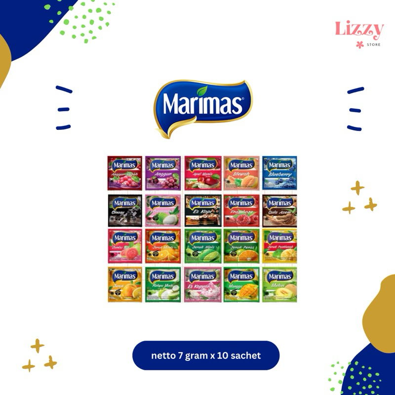 

Marimas Minuman Serbuk Sari Buah All Variant Renceng 7gram x 10sachet