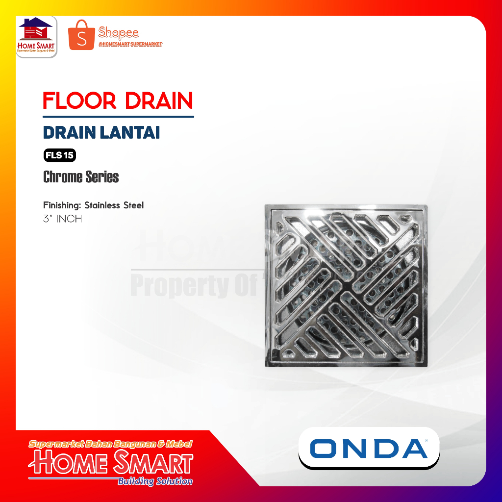 Floor Drain Onda FLS 15 Floor Drain 3" Inch