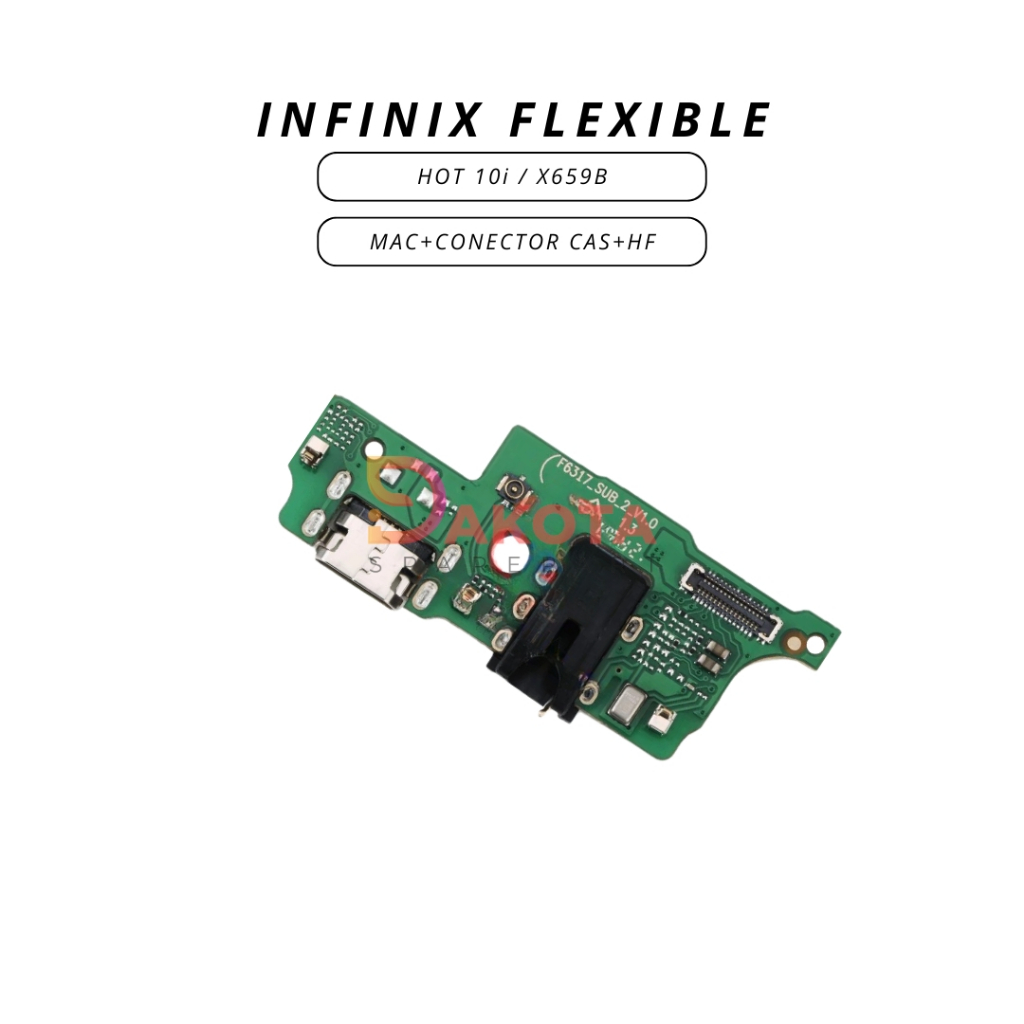 FLEXIBLE INFINIX HOT 10i / X659B MAC+ CON CAS + HF (ORI)