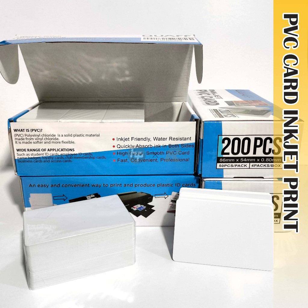 

Inkjet PVC ID Card Grade A 0,76 White uk 8.6 x 5.4 cm