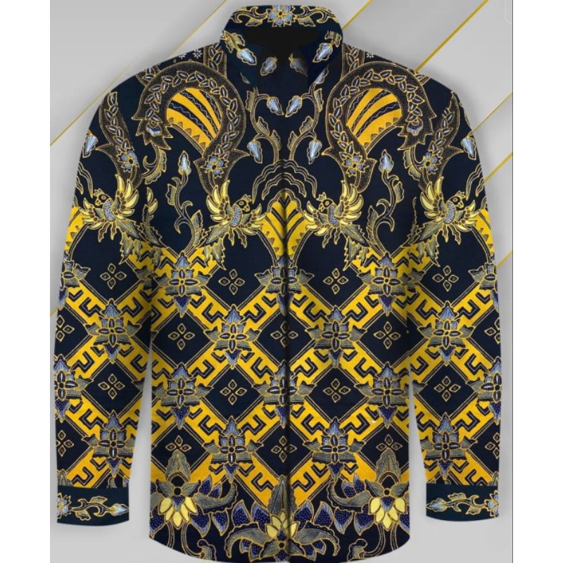 kain batik tulis katun batik tulis pria bahan katun warna kuning