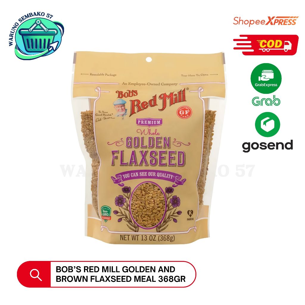 

Bob's Red Mill Golden & Brown Flaxseed Meal 368GR