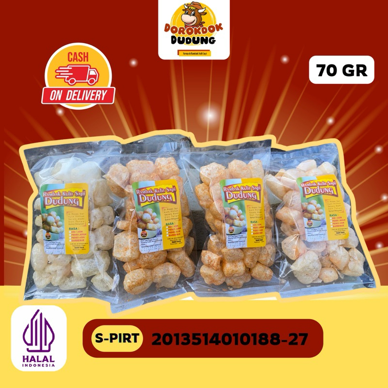 

Dorokdok Dudung Kerupuk Rambak Kulit Sapi 70 GR