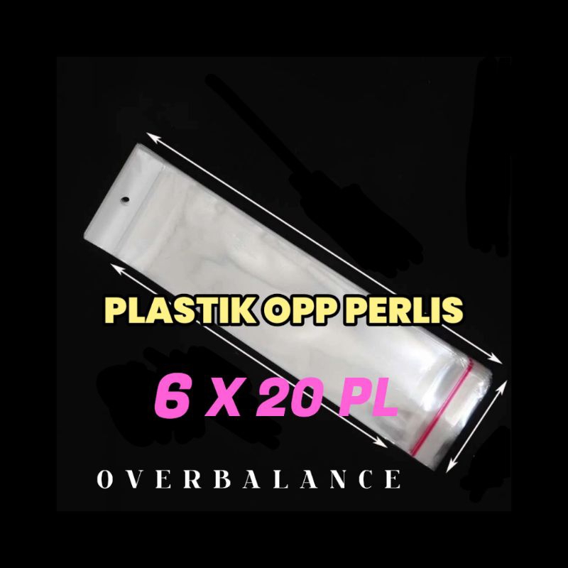 Plastik OPP 6 x 20 Perlis - Plastik Opp 6x20 cm Aksesoris