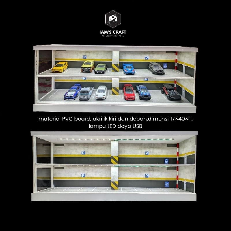 DIORAMA PARKIRAN BASEMENT 1/64