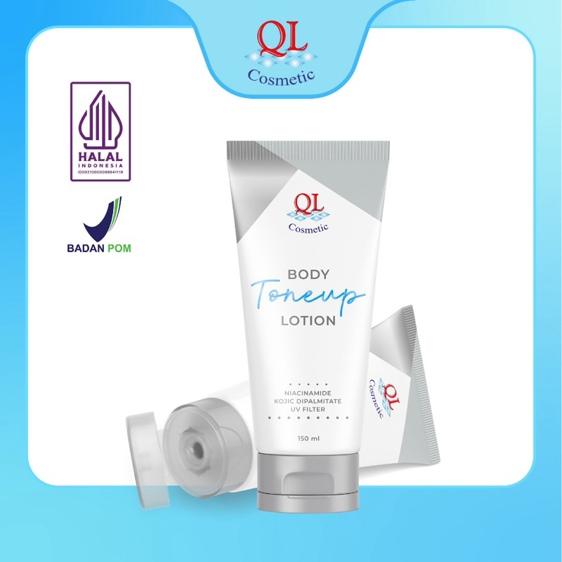 QL COSMETIC Body Tone Up Lotion 150ML | Pelembab Tubuh | Instant Brightening Hand and Body