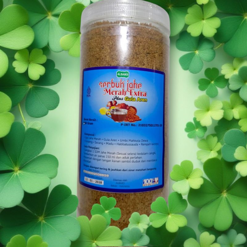 

Serbuk Jahe Merah Super Extra plus Gula Aren 900gr