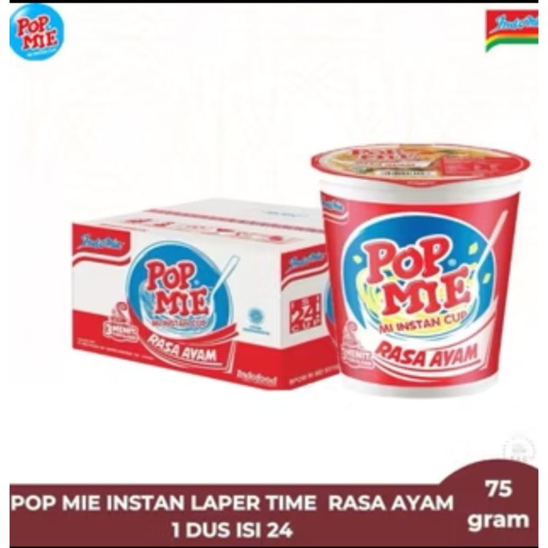 

pop mie laper rasa ayam jumbo 1dus isi 24pcs paling murah
