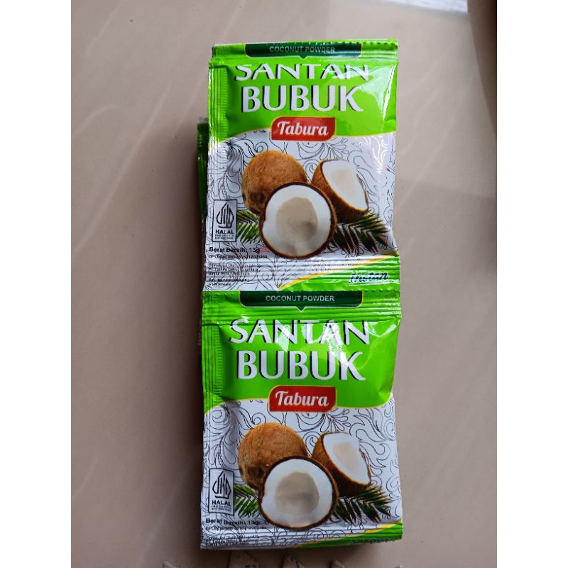 

santan bubuk tabura kemasan 13grm 1 renteng isi 10pcs