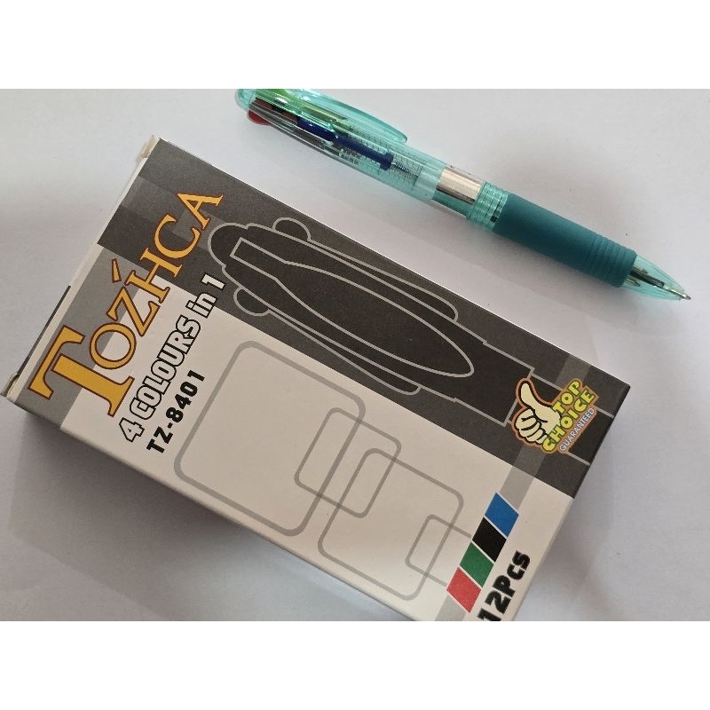 

PULPEN 4 WARNA TOZCHA HARGA PER LUSIN ISI 12 PCS BOLPEN 4 WARNA TOZCHA TZ-8401