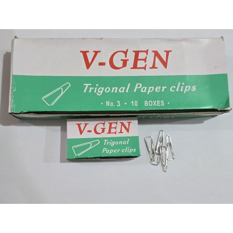 

PAPER CLIP VGEN NO 3 / PAPER CLIP V-GEN NO.3 HARGA PER KOTAK ISI 10 TUBE