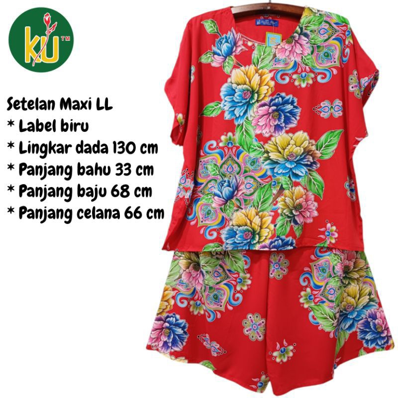 setelan kencana ungu jumbo Maxi LL kub setelan batik kencana ungu Lebel biru babydoll batik kencana 