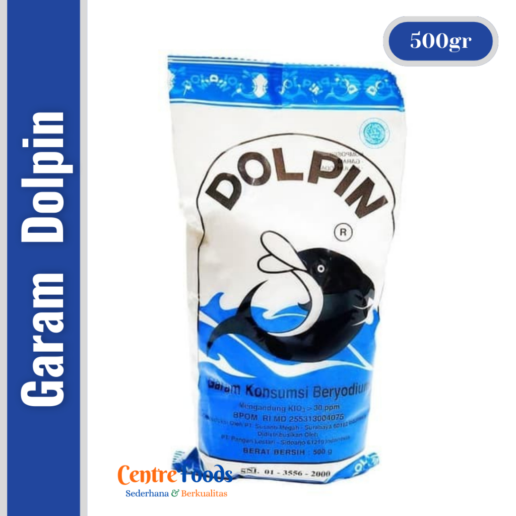 

Garam Konsumsi Beryodium - DOLPIN | 500gr [ Harga Per BKS ]