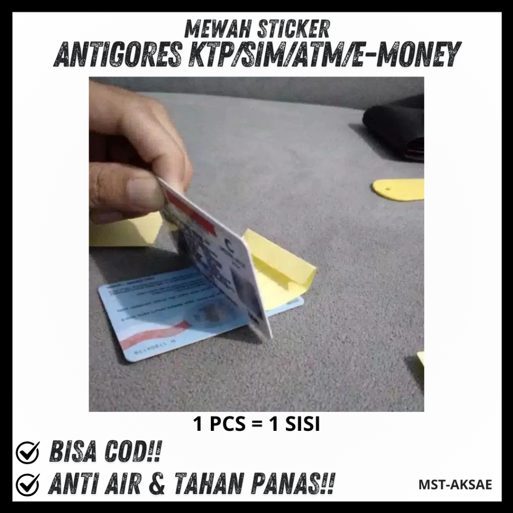 

STIKER BENING ANTI GORES KARTU KTP SIM ATM PELAPIS STIKER KARTU STRIKER TRANSPARANSTIKER BENING ANTI GORES KARTU KTP SIM ATM PELAPIS STIKER KARTU STRIKER TRANSPARAN