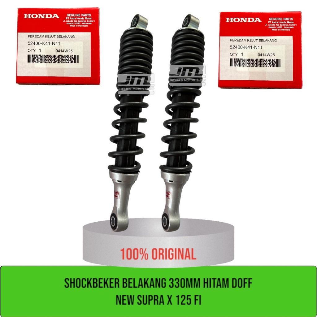 Shockbeker belakang new supra x 125 fi hitam doff 52400-K41-N11