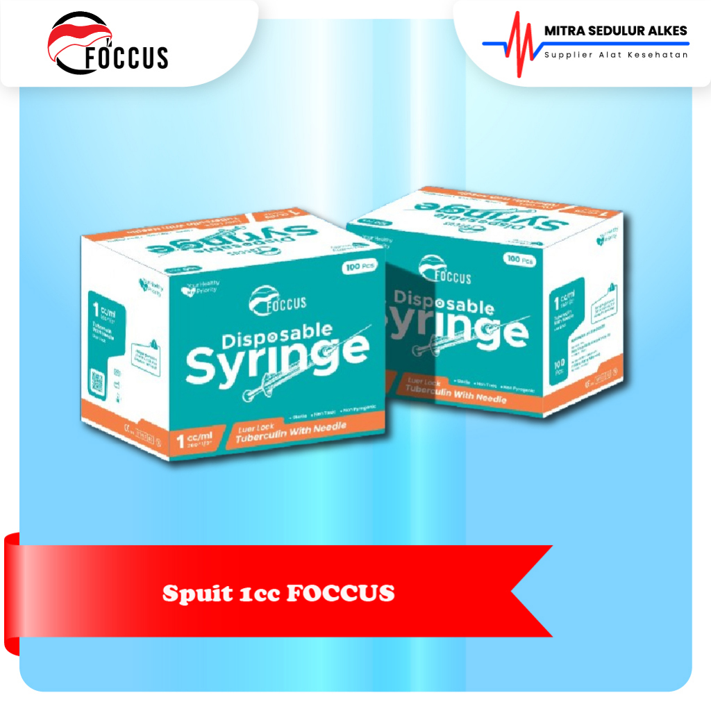 Spuit 1cc 1 ml Tuberculin FOCCUS BOX