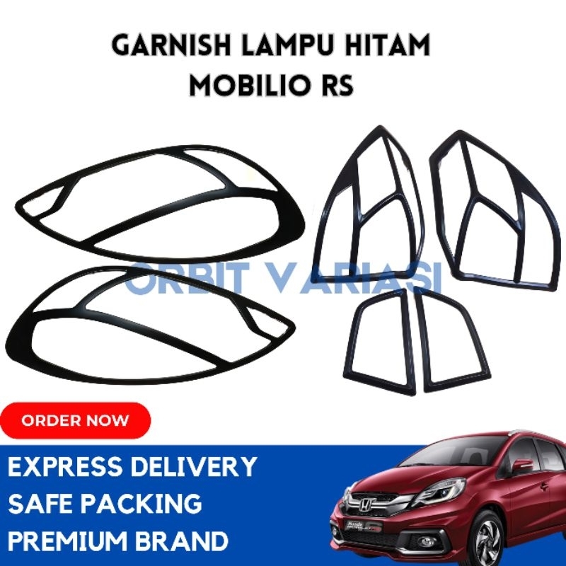 GARNIS LAMPU DEPAN BELAKANG MOBILIO RS HITAM
