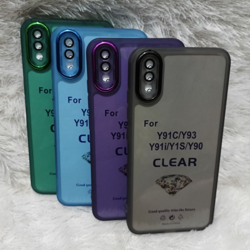 SoftCase Casing VIVO Y91C/1820/Y1s/1929 Silikon Chining Lensa Kamera Pelindung Belakang HP+Camera
