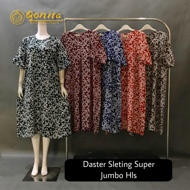 qonita batik daster sleting jumbo hls