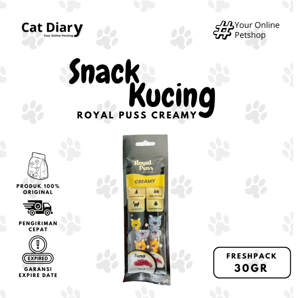 Royal Puss Creamy Snack Tuna - Snack Kucing Tuna Murah - Snack Kucing Murah