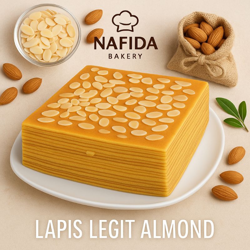 

Lapis legit kenari / almond 20x20cm, reguler