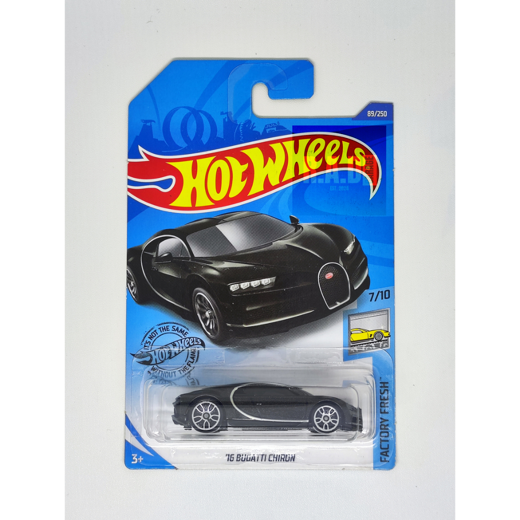 Hot Wheels | '16 Bugatti Chiron Black | Long Card