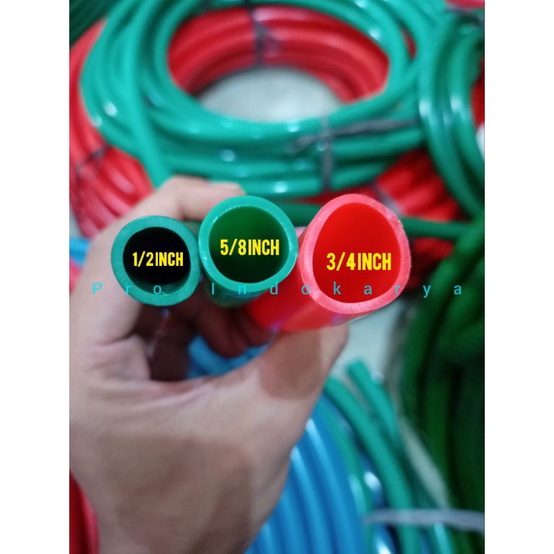 Selang Air 10 Meter 1/2 Inch Tebal 2 MM Selang Air Anti Lipat Elastis Dop Selang Air Warna Tebal Sel