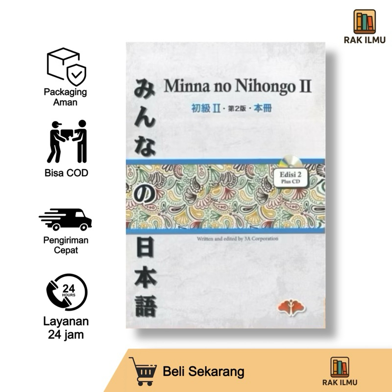 Buku Minna no Nihongo 2 Buku Utama Full Bahasa Jepang