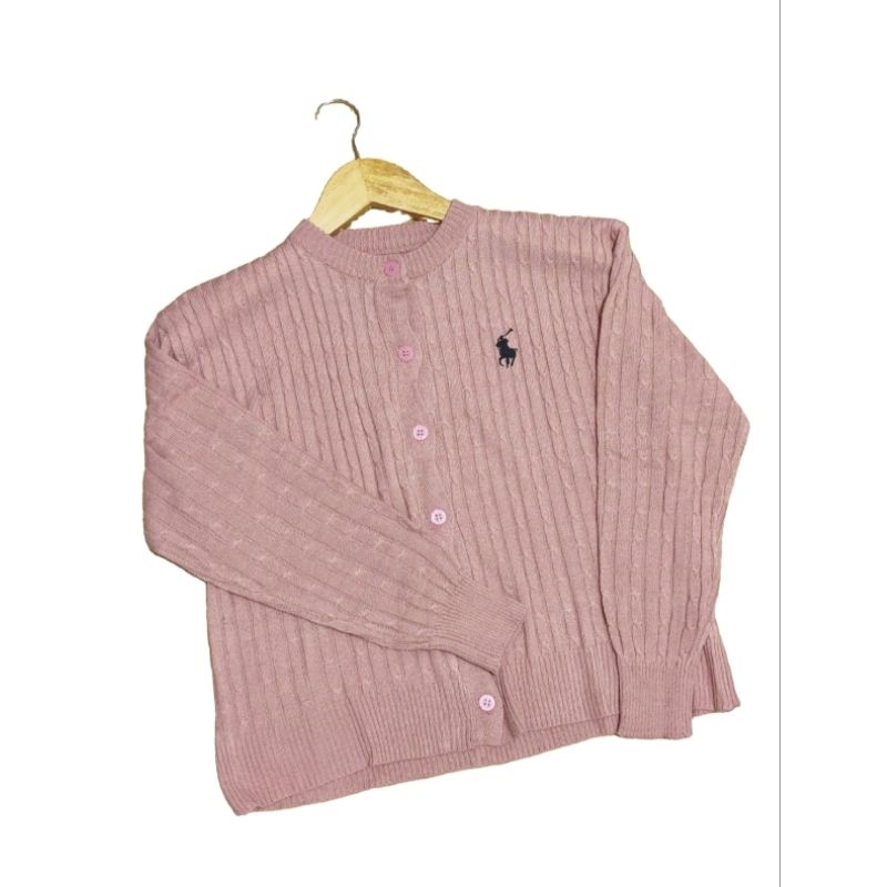 Cardigan Rajut Polo kepang