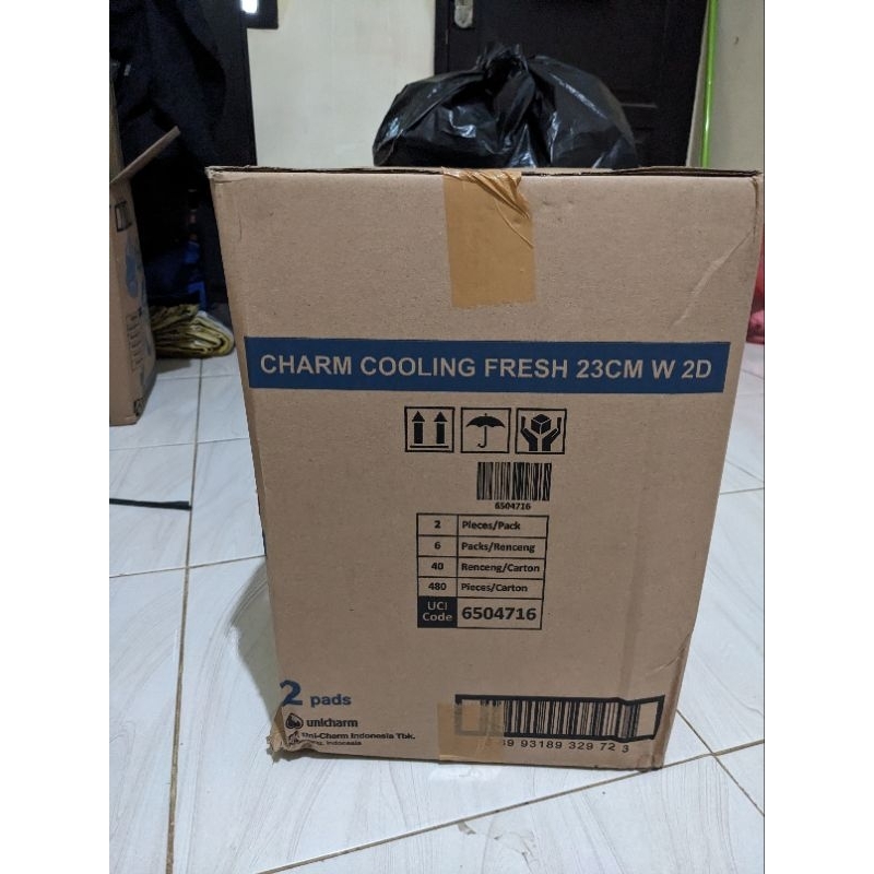 Williya Shopp Charm Cooling Fresh 2 Pad Renceng Isi 6 Sachet, 1 Dus Isi 40 Renceng (1 Karton/1 Dus)