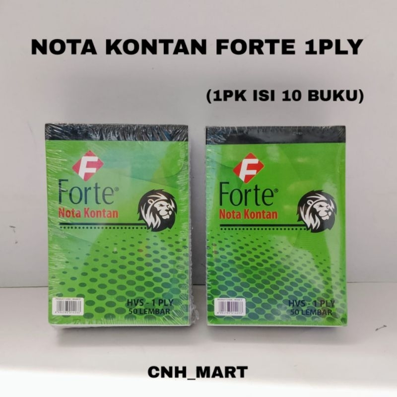 

(10)Buku Nota Kontan Forte 1 Play - Hijau - Nota Kontan 1 play Forte Harga 10Buku