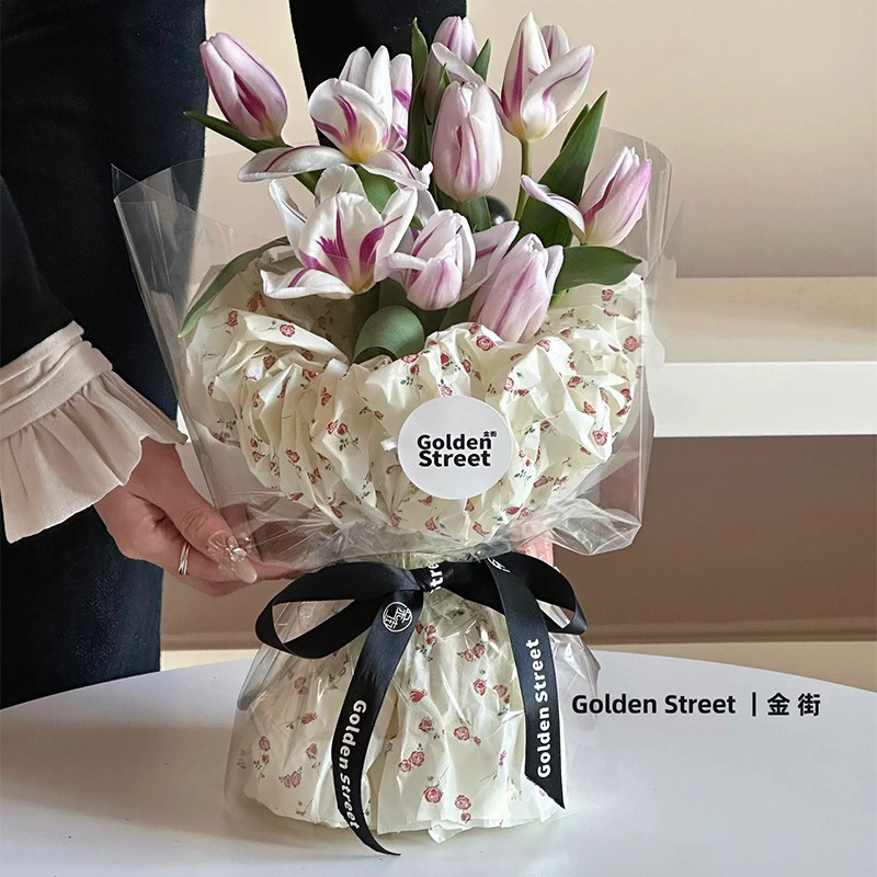 

[5 LEMBAR] Flower Wrapping Paper Ribbon | Kertas Buket Bunga Motif Bunga | Hiasan Dekorasi