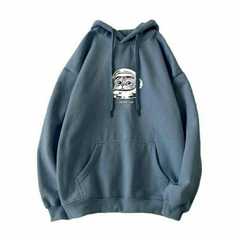 Sweater Hoodie Astronot Cat