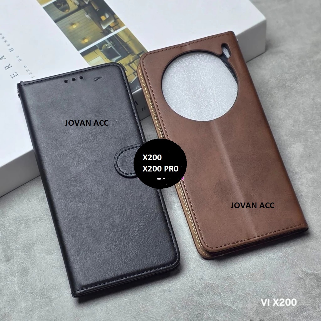 VIVO X200 X200 PRO Y12S 2021 Y12S Y20 Y20S Y20 2021 Y20S G Y83 CASE FLIP LEATHER BOOK COVER CASING B