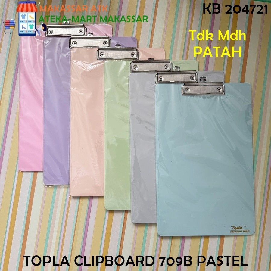 

[1PCS] TOPLA CLIPBOARD 709B PASTEL ANTI PATAH PAPAN ALAS LAPANGAN