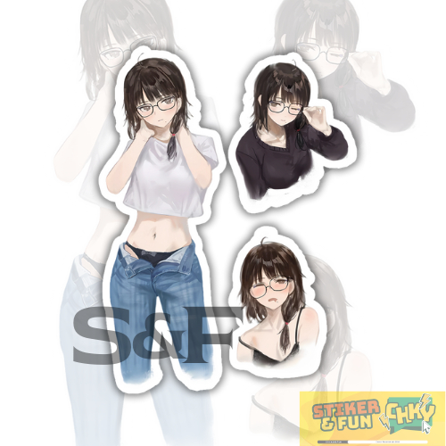 

Stiker Sticker Pack Vinyl Laminasi CUTE GIRL ANIME CUTE 32